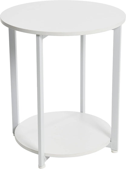 🖤 Round Side Table – Modern Black Accent Table for Living Room & Bedroom ✨