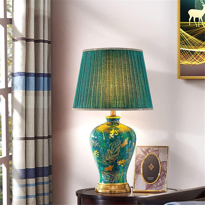 Elegant Ceramic Table Lamp 🏡✨ – Cozy Ambient Lighting for Bedroom 🌙🕯️