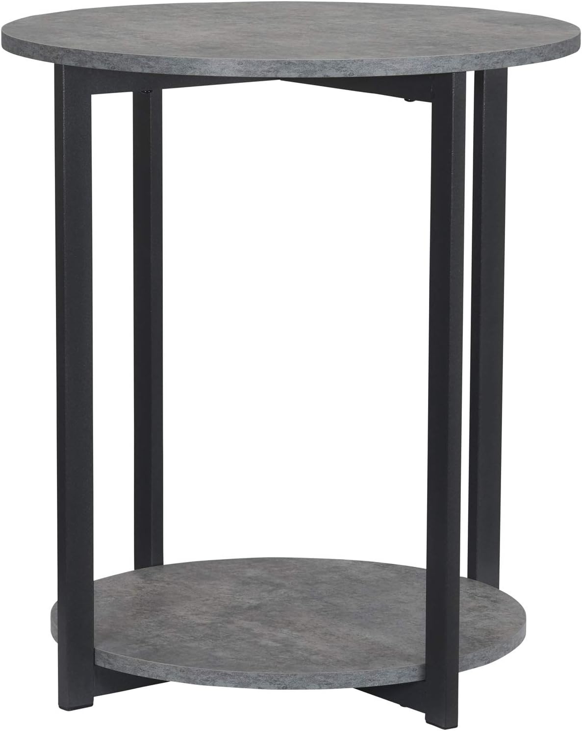 🖤 Round Side Table – Modern Black Accent Table for Living Room & Bedroom ✨