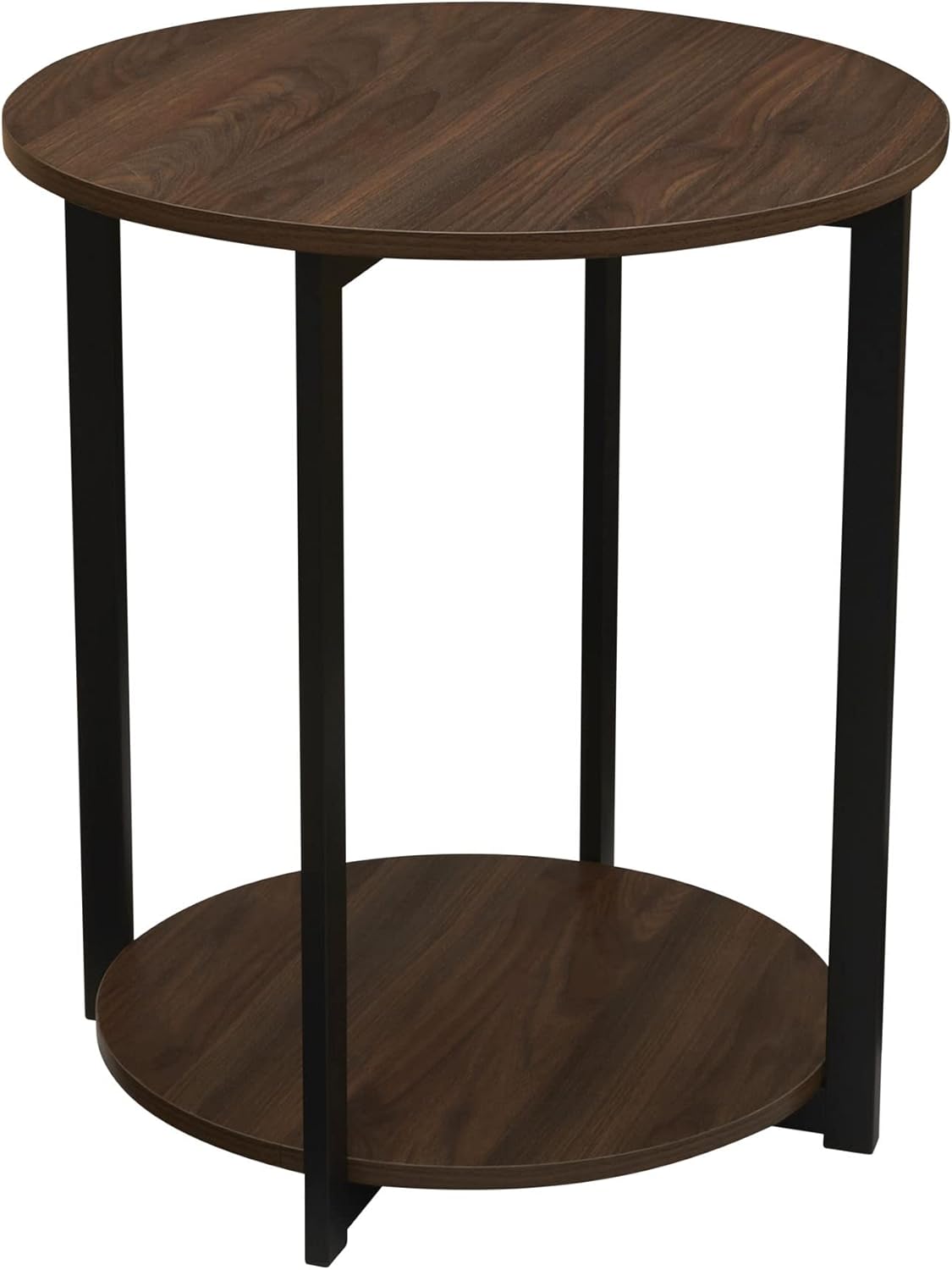 🖤 Round Side Table – Modern Black Accent Table for Living Room & Bedroom ✨