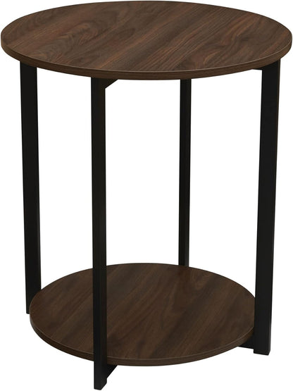 🖤 Round Side Table – Modern Black Accent Table for Living Room & Bedroom ✨