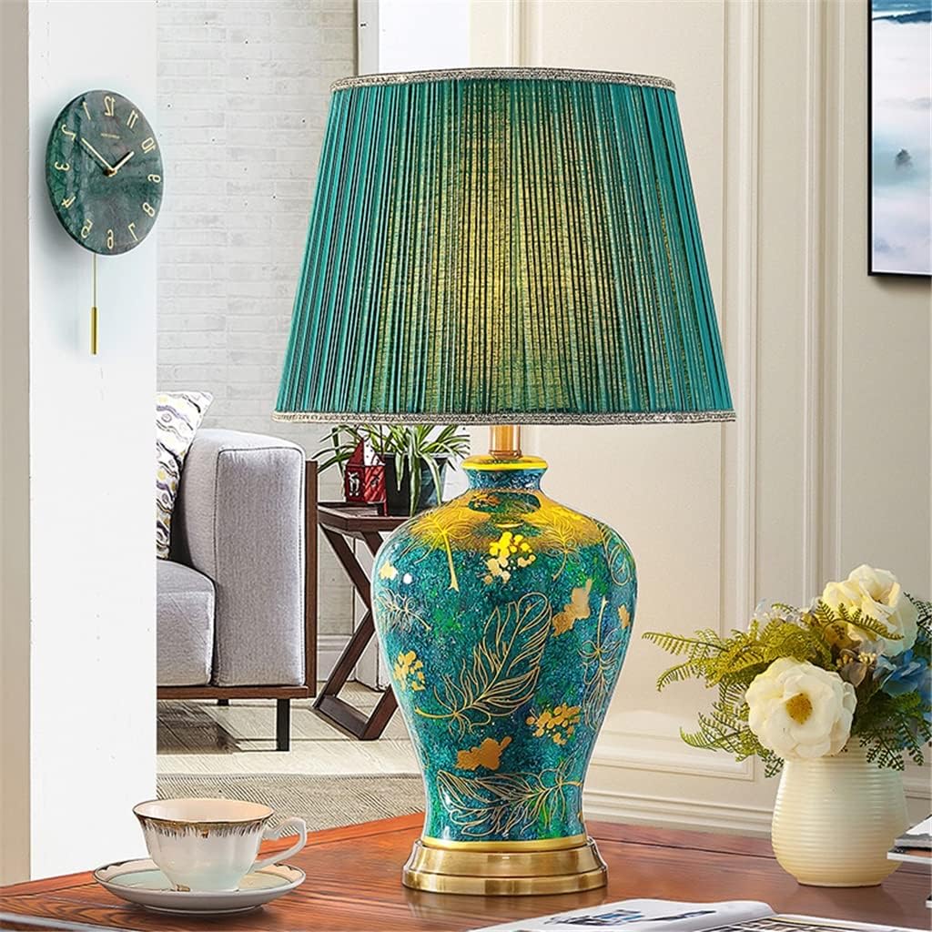 Elegant Ceramic Table Lamp 🏡✨ – Cozy Ambient Lighting for Bedroom 🌙🕯️