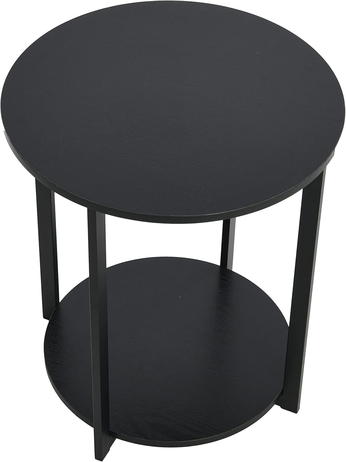 🖤 Round Side Table – Modern Black Accent Table for Living Room & Bedroom ✨