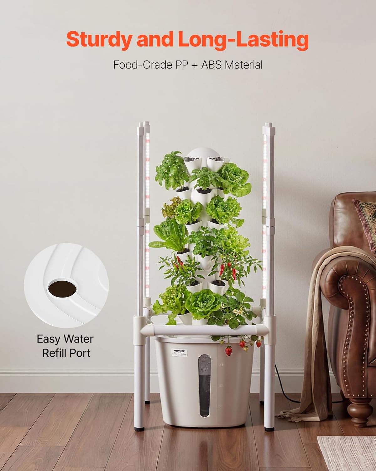 🥬 Hydroponic Growing System – Vertical Garden for Fresh Herbs & Vegetables at Home 🌱✨