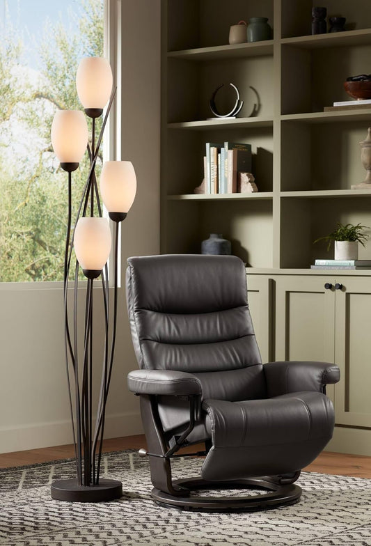 🏡Contemporary 4-Light Floor Lamp✨ Warm Ambient Lighting for Home & Office🕯️