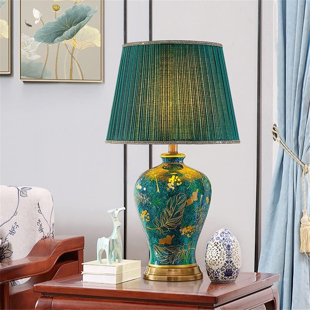 Elegant Ceramic Table Lamp 🏡✨ – Cozy Ambient Lighting for Bedroom 🌙🕯️