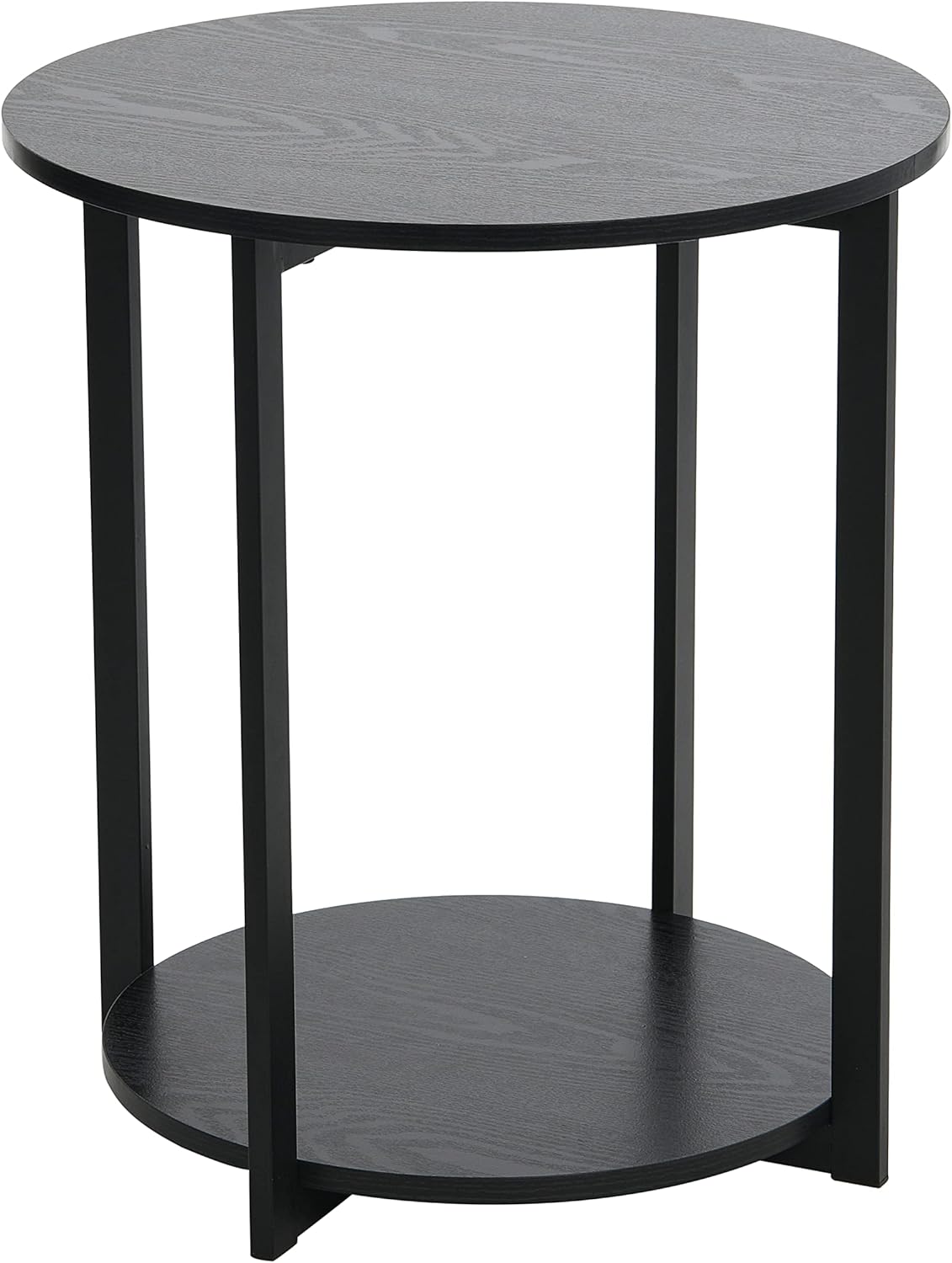 🖤 Round Side Table – Modern Black Accent Table for Living Room & Bedroom ✨