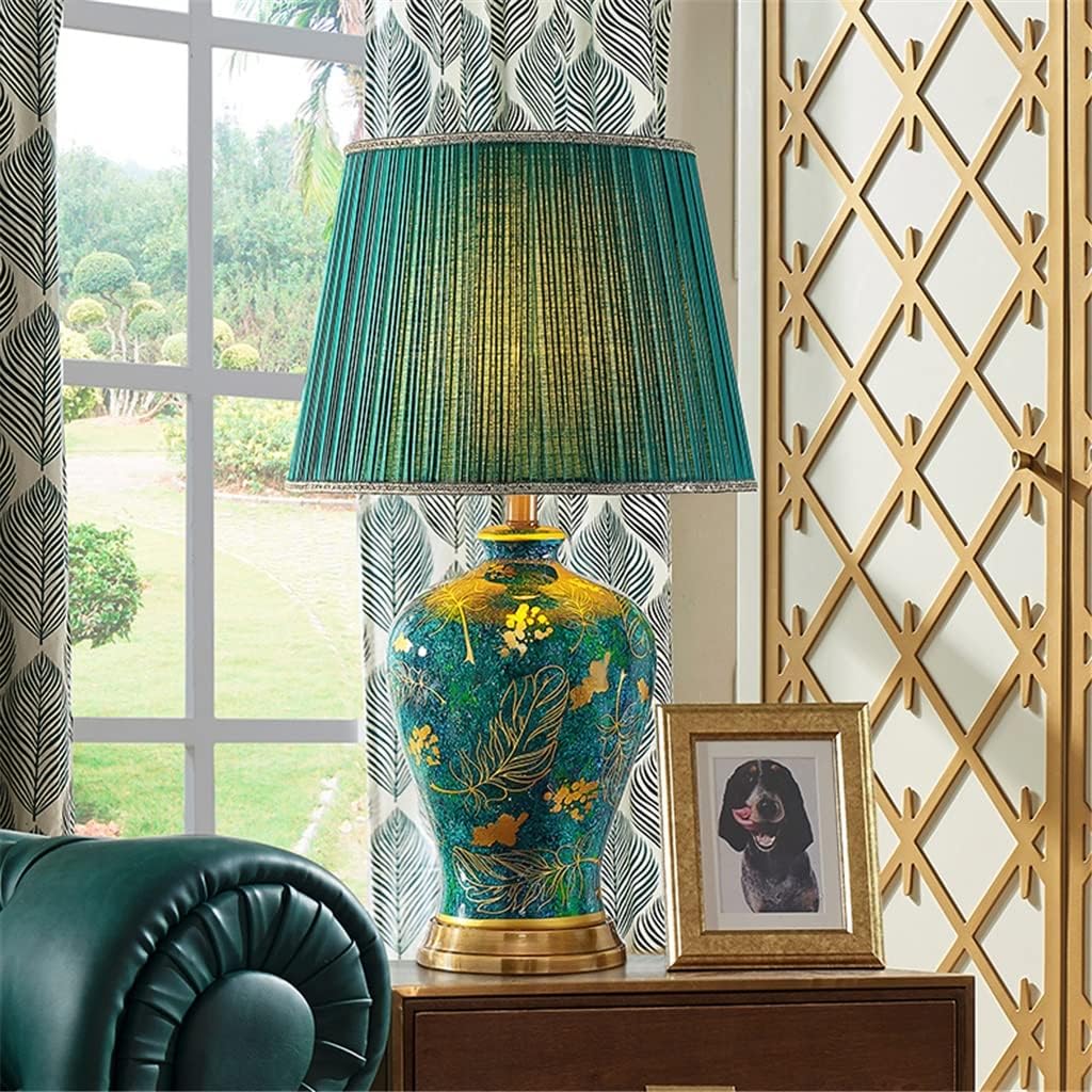 Elegant Ceramic Table Lamp 🏡✨ – Cozy Ambient Lighting for Bedroom 🌙🕯️