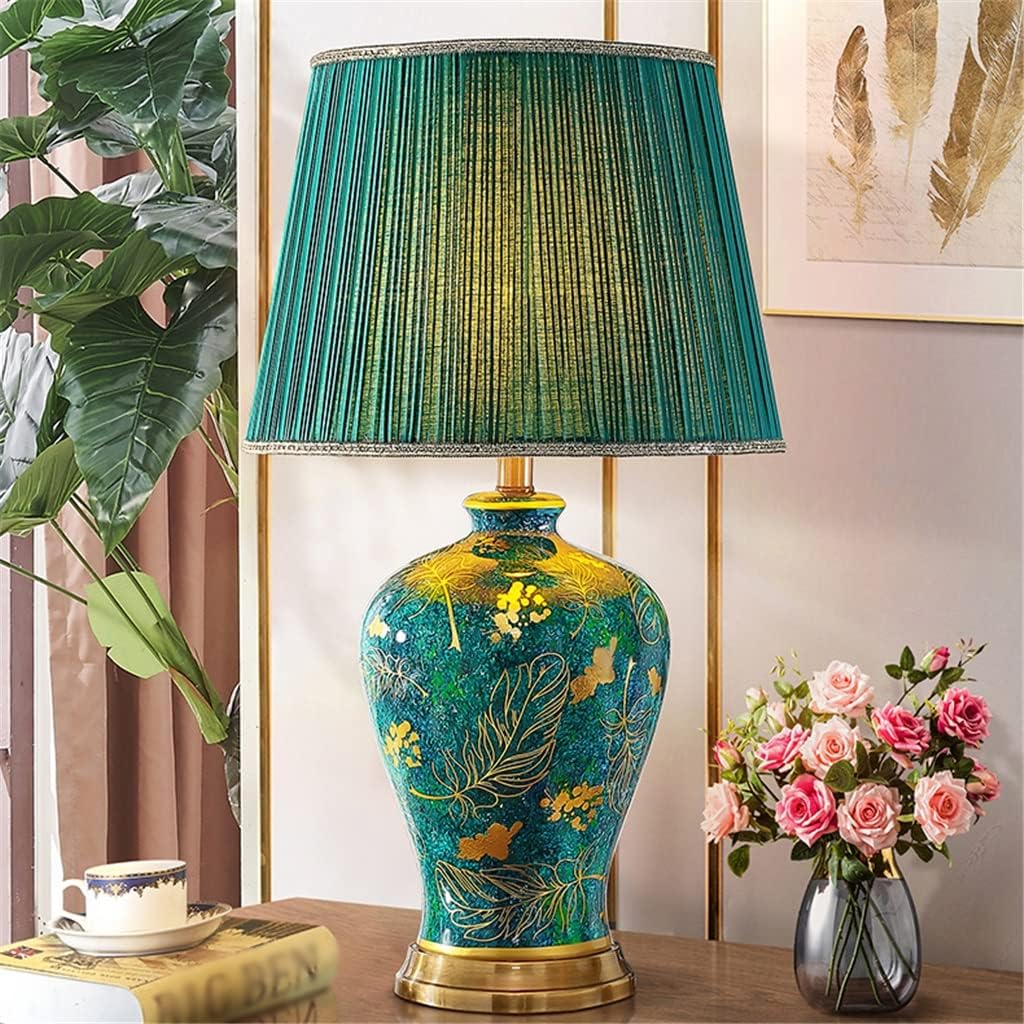 Elegant Ceramic Table Lamp 🏡✨ – Cozy Ambient Lighting for Bedroom 🌙🕯️