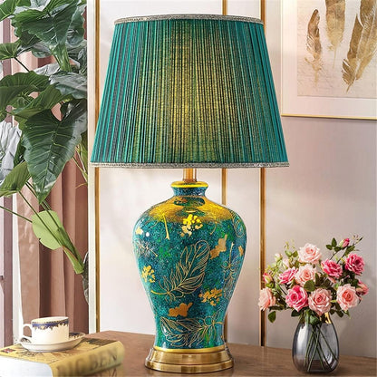 Elegant Ceramic Table Lamp 🏡✨ – Cozy Ambient Lighting for Bedroom 🌙🕯️