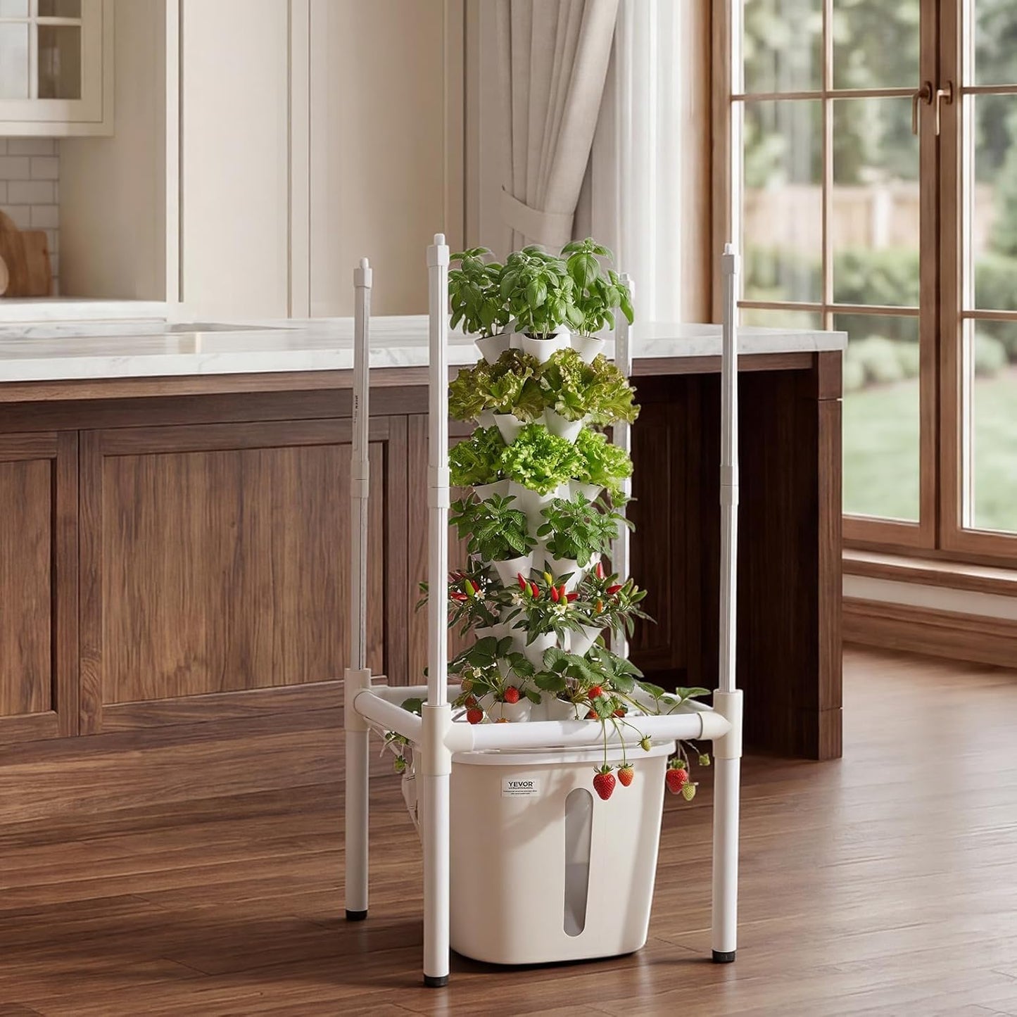🥬 Hydroponic Growing System – Vertical Garden for Fresh Herbs & Vegetables at Home 🌱✨