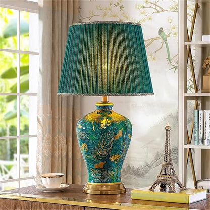 Elegant Ceramic Table Lamp 🏡✨ – Cozy Ambient Lighting for Bedroom 🌙🕯️