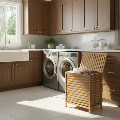🧺 Woven Laundry Basket – Natural Hamper with Handles for Clothes & Home Storage ✨