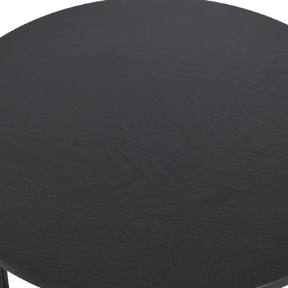 🖤 Round Side Table – Modern Black Accent Table for Living Room & Bedroom ✨