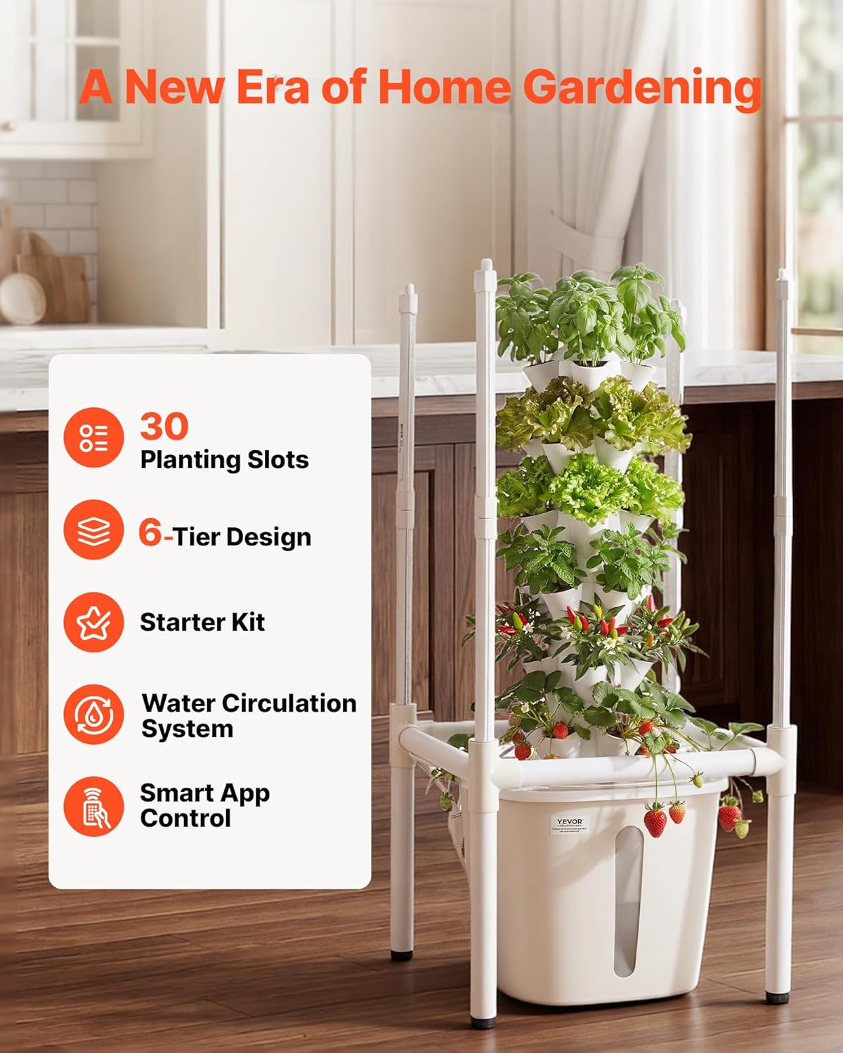 🥬 Hydroponic Growing System – Vertical Garden for Fresh Herbs & Vegetables at Home 🌱✨